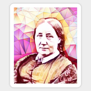 Elizabeth Gaskell Abstract Pink Portrait | Elizabeth Gaskell Abstract Pink Artwork 13 Sticker